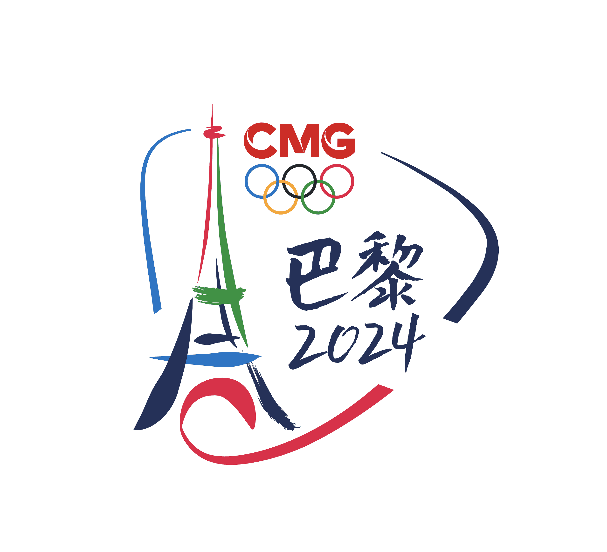 China Media Group's Paris 2024 logo is released in east China's Shanghai Municipality, May 19, 2024. /CMG