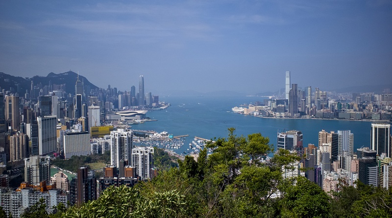 The view of the Victoria Harbor in Hong Kong Special Administrative Region (HKSAR), February 18, 2024. /CFP