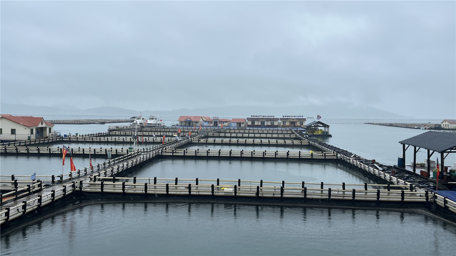 A photo taken on May 21, 2024 shows a view of fish farms ay Sandu'ao port in Ningde, Fujian Province, China. /CGTN