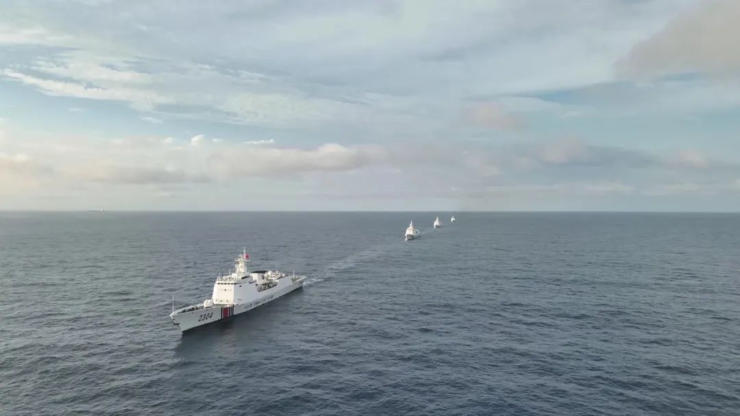 China Coast Guard Fleet 2304 conducts law enforcement drills in waters east of Taiwan island, May 24, 2024. /CCG