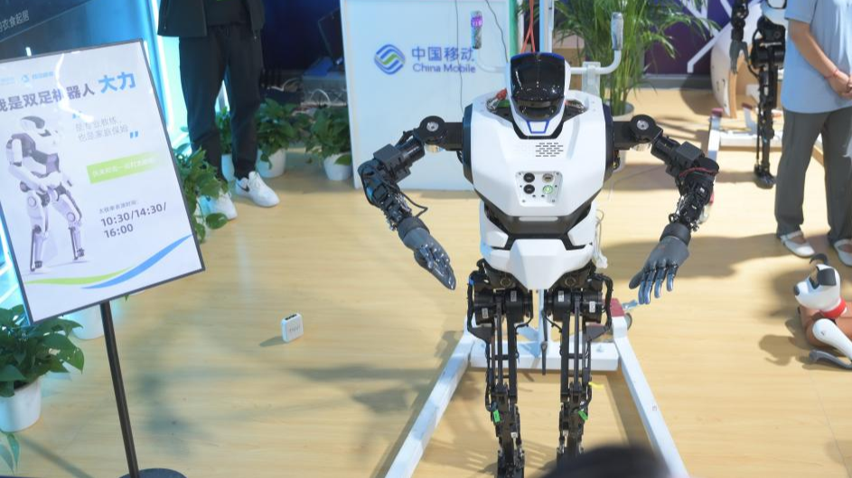 A robot practices Taichi at the on-site experience area for the 7th Digital China Summit in Fuzhou City, southeast China's Fujian Province, May 23, 2024. /Xinhua