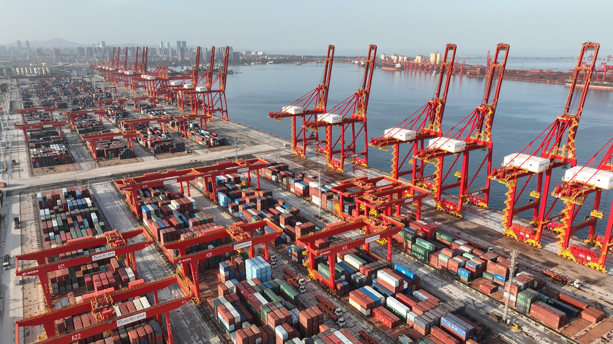 A view of Rizhao Port in Rizhao, east China's Shandong Province, April 23, 2024. /CFP