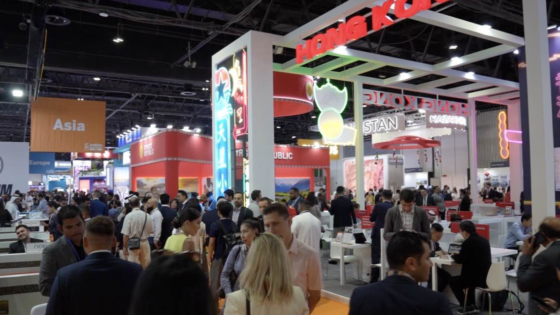 Crowds at the travel and tourism event Arabian Travel Market, Dubai. /CMG

