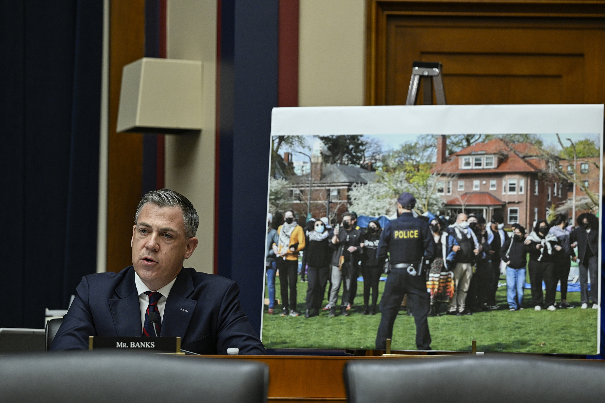 A House of Representatives committee session following the student protests in support of Gaza that took place on American university campuses in April, with Northwestern, Rutgers and UCLA presidents testifying before the committee, Washington, D.C., May 23, 2024. /CFP