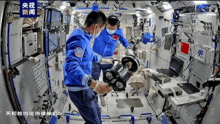 The Shenzhou-18 crew conducts scientific experiments in the China Space Station. /CFP