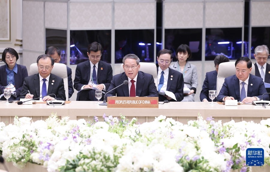 Chinese Premier Li Qiang addresses the ninth trilateral summit meeting of China, Japan and the ROK in Seoul, ROK, May 26, 2024. /Xinhua