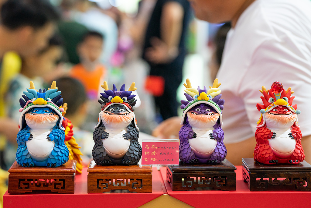 A range of creative cultural products are on display at the 20th China (Shenzhen) International Cultural Industries Fair (ICIF) in Shenzhen, Guangdong Province, May 23, 2024. /CFP