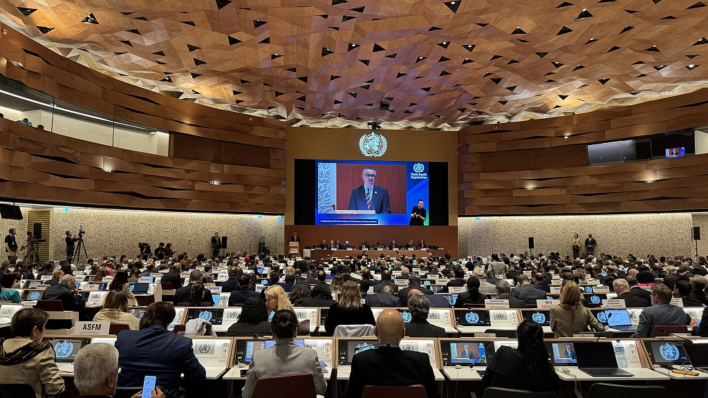 Delegates attend the 77th World Health Assembly of the World Health Organization at the United Nations in Geneva, Switzerland, May 27, 2024. /CFP