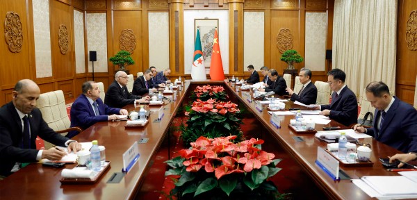 Member of the Political Bureau of the Communist Party of China Central Committee and Chinese Foreign Minister Wang Yi (third from right) holds talks with Algerian Foreign Minister Ahmed Attaf, May 29, 2024. /Chinese Foreign Ministry