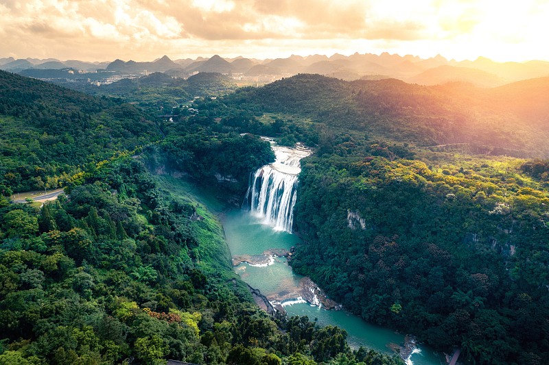 A panoramic view of the Huangguoshu Waterfall scenic area, Anshun, Guizhou Province. /CFP