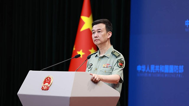 Wu Qian, spokesperson for the Chinese Ministry of National Defense, at a press briefing in Beijing, China, May 30, 2024. /Chinese Ministry of National Defense