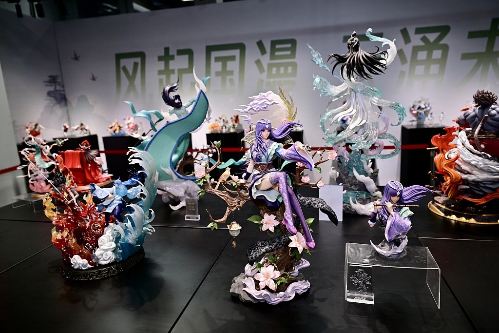 Chinese animation figures are on display at the 20th China International Cartoon and Animation Festival (CICAF) on May 29, 2024. /CFP