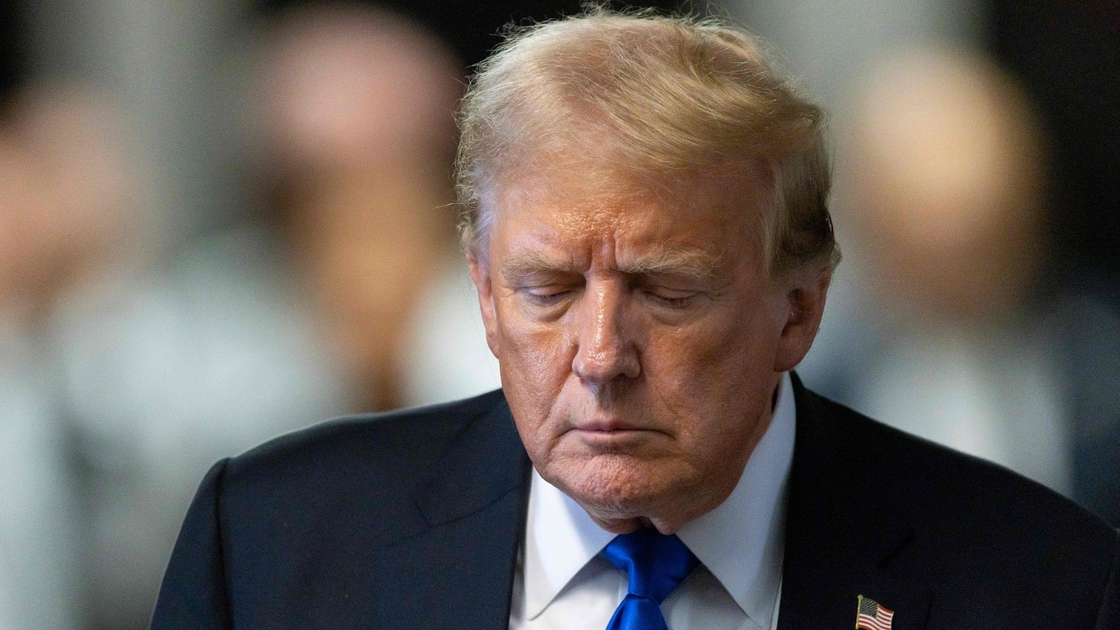 Former U.S. President and Republican presidential candidate Donald Trump leaves the courtroom after he was convicted in a criminal trial at Manhattan Criminal Court in New York City, on May 30, 2024. /CFP