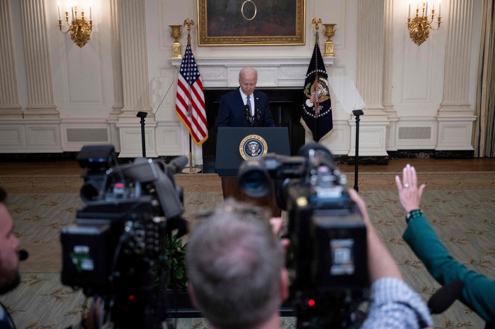U.S. President Joe Biden speaks about the situation in the Middle East, in the State Dining Room of the White House, May 31, 2024. /CFP