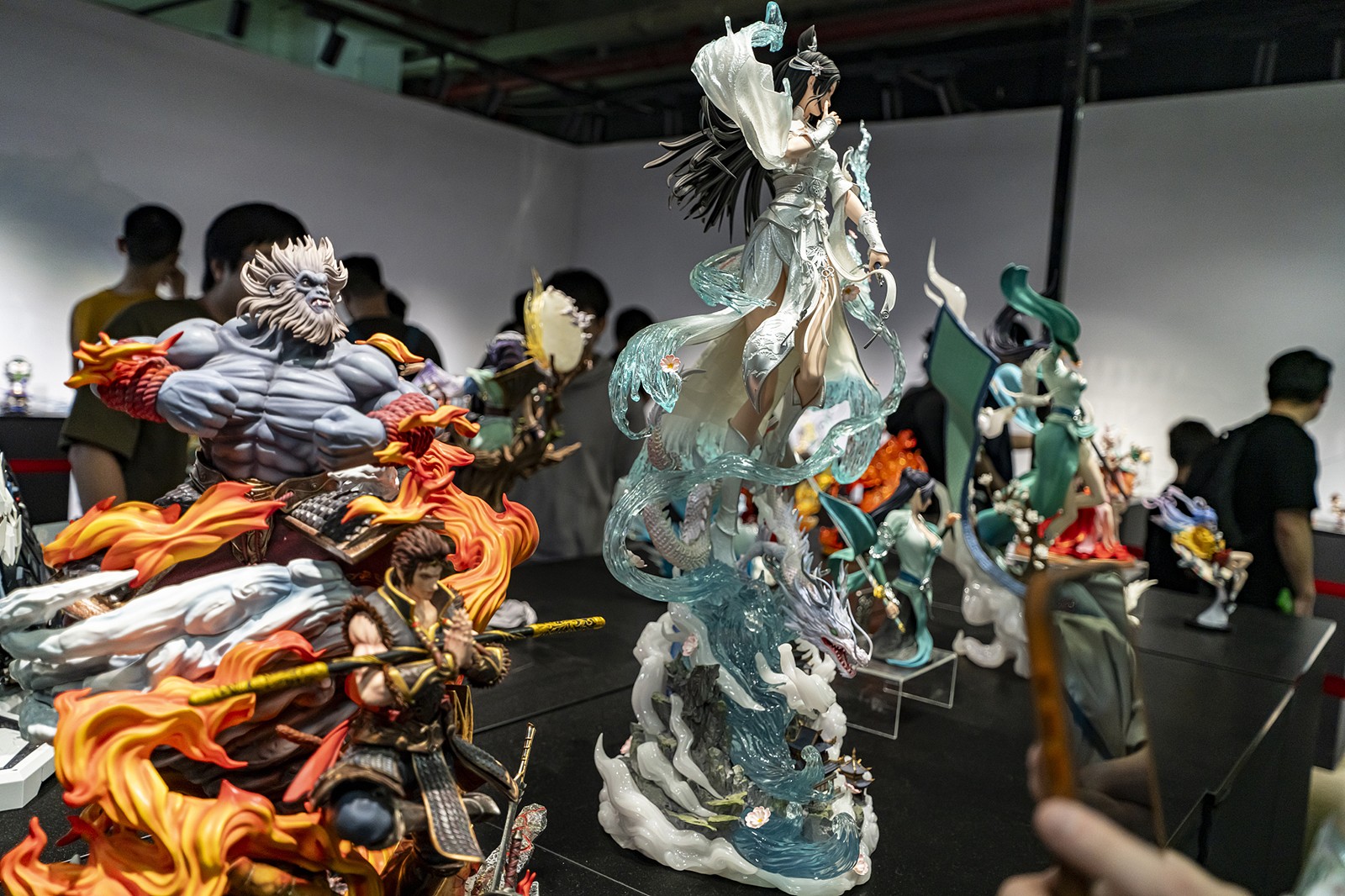 Figurines based on characters from cartoons, animations and games are on display at the 20th China International Cartoon and Animation Festival in Hangzhou, Zhejiang Province on June 1, 2024. /CFP