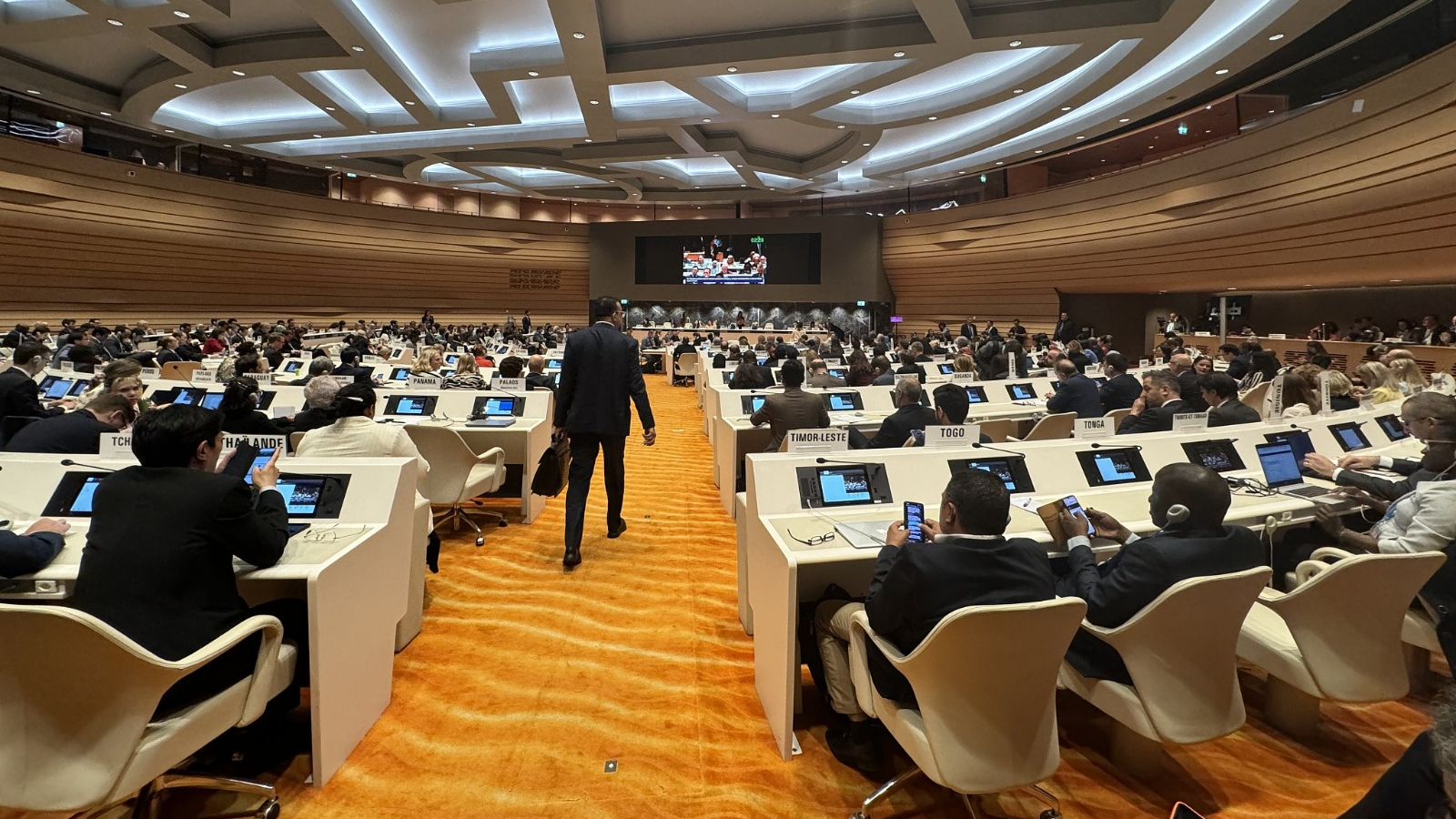 A view of the hall during the 77th World Health Assembly in Geneva, Switzerland, May 29, 2024. /CFP