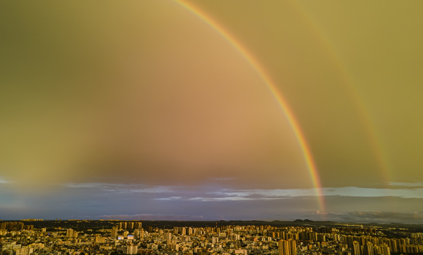 Rainbows are pictured over Qionghai, Hainan Province on June 2, 2024. /IC