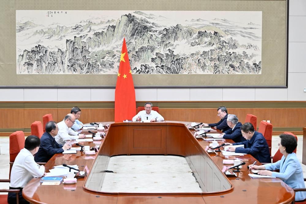 Chinese Premier Li Qiang chairs a themed study session held by the State Council on June 5, 2024. /Xinhua