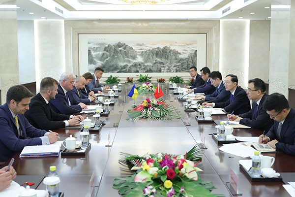 Chinese Vice Foreign Minister Sun Weidong and Ukraine's First Deputy Foreign Minister Andrii Sybiha hold a bilateral consultation between the ministries of foreign affairs of China and Ukraine in Beijing, China, June 5, 2024. /Chinese Foreign Ministry