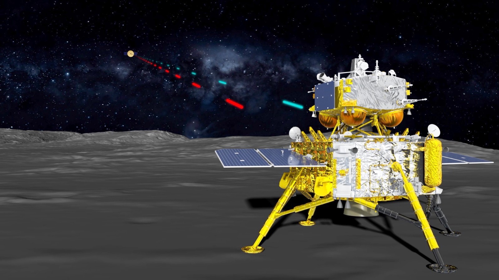 An illustration of the Chang'e-6 lunar probe. /CNSA via CGTN