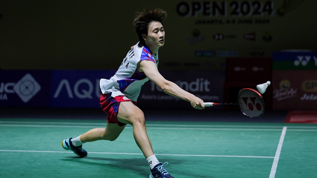 Chen Yufei of China competes in Indonesia Open in Jakarta, Indonesia, June 6, 2024. / CFP 