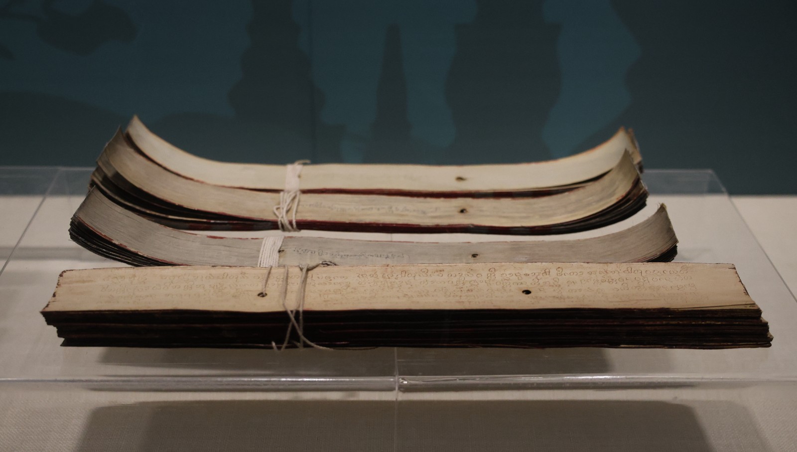 Palm-leaf manuscripts are exhibited at the Guizhou Ethnic Museum in Guiyang, southwest China's Guizhou Province, May 5, 2024. /CFP