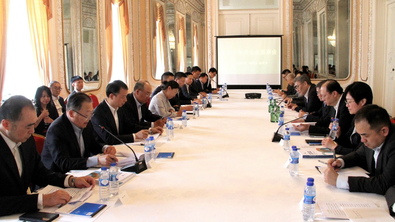 Chinese Minister of Commerce Wang Wentao chairs a meeting for Chinese-funded enterprises in Lisbon, Portugal, June 4, 2024. /Chinese Commerce Ministry