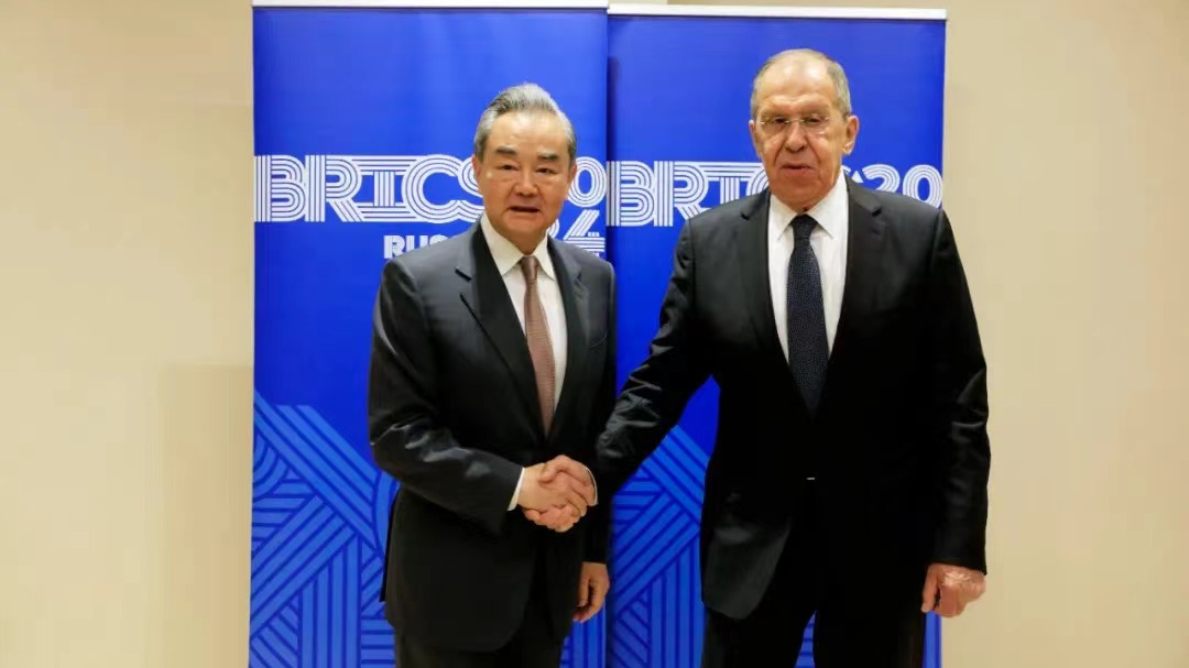 Chinese Foreign Minister Wang Yi (L) meets with Minister of Foreign Affairs of the Russian Federation Sergey Lavrov in Nizhny Novgorod, Russia, June 10, 2024. /Chinese Foreign Ministry