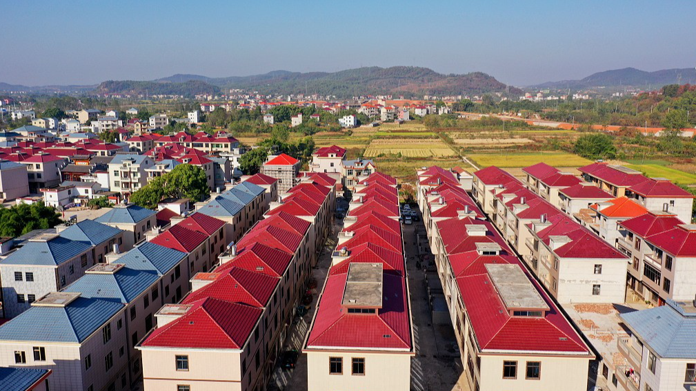 Farmhouses are arranged in a neat and orderly fashion in Ji'an, Jiangxi Province, China, October 12, 2023. /CFP