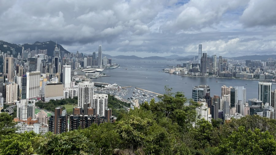 The view at the Victoria Harbor in Hong Kong, south China. /Xinhua