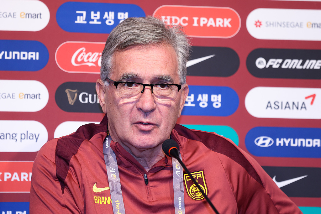 Branko Ivankovic, manager of China, attends a press conference ahead of the 2026 FIFA World Cup qualifier game against South Korea in Seoul, South Korea, June 10, 2024. /CFP