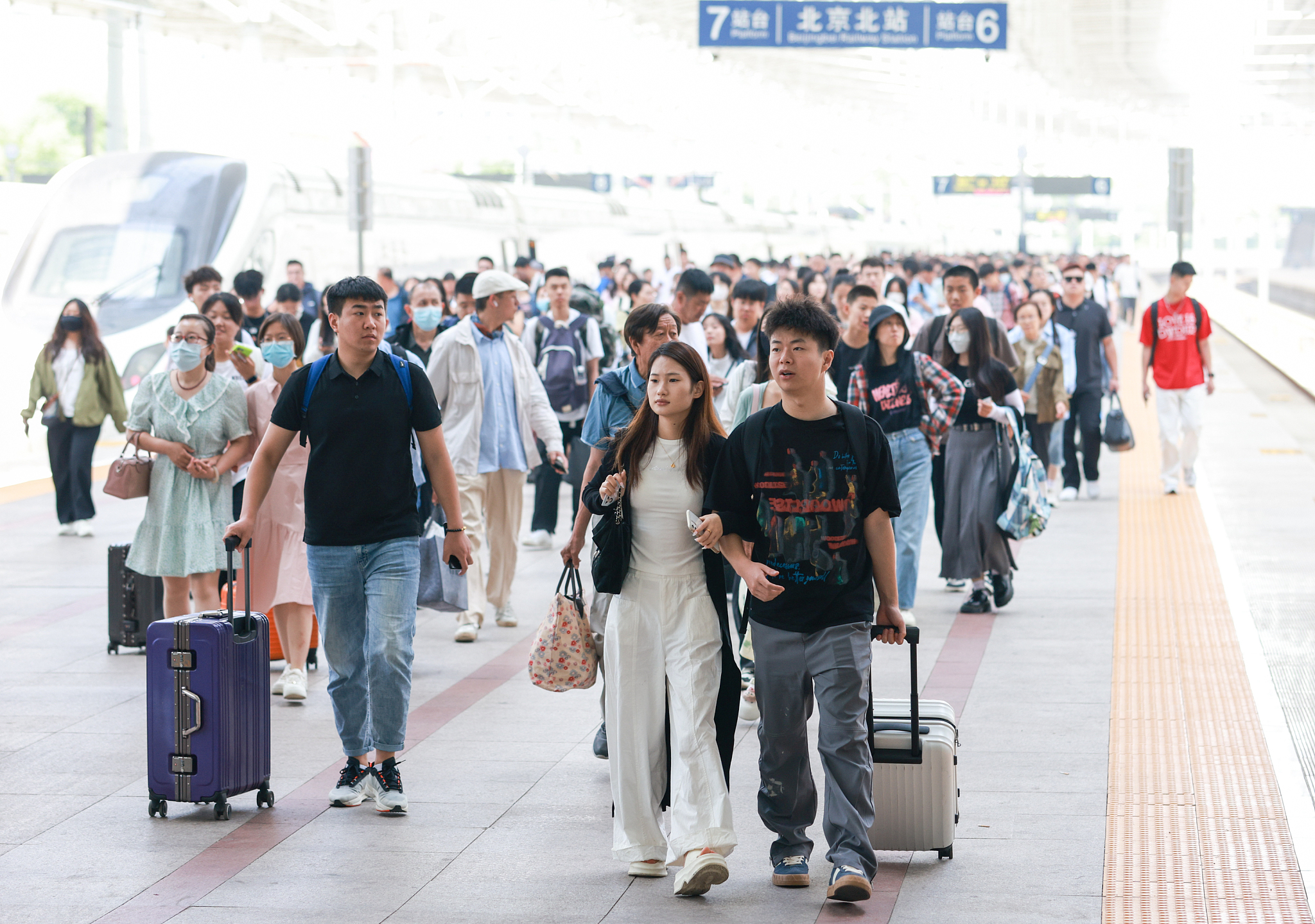 Passengers at Beijing North Railway Station, Beijing, China, June 8, 2024. /CFP
