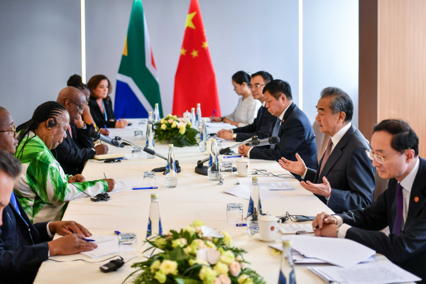 Chinese Foreign Minister Wang Yi holds talks with South African Foreign Minister Naledi Pandor in Nizhny Novgorod, Russia, June 10, 2024. /Chinese Foreign Ministry
