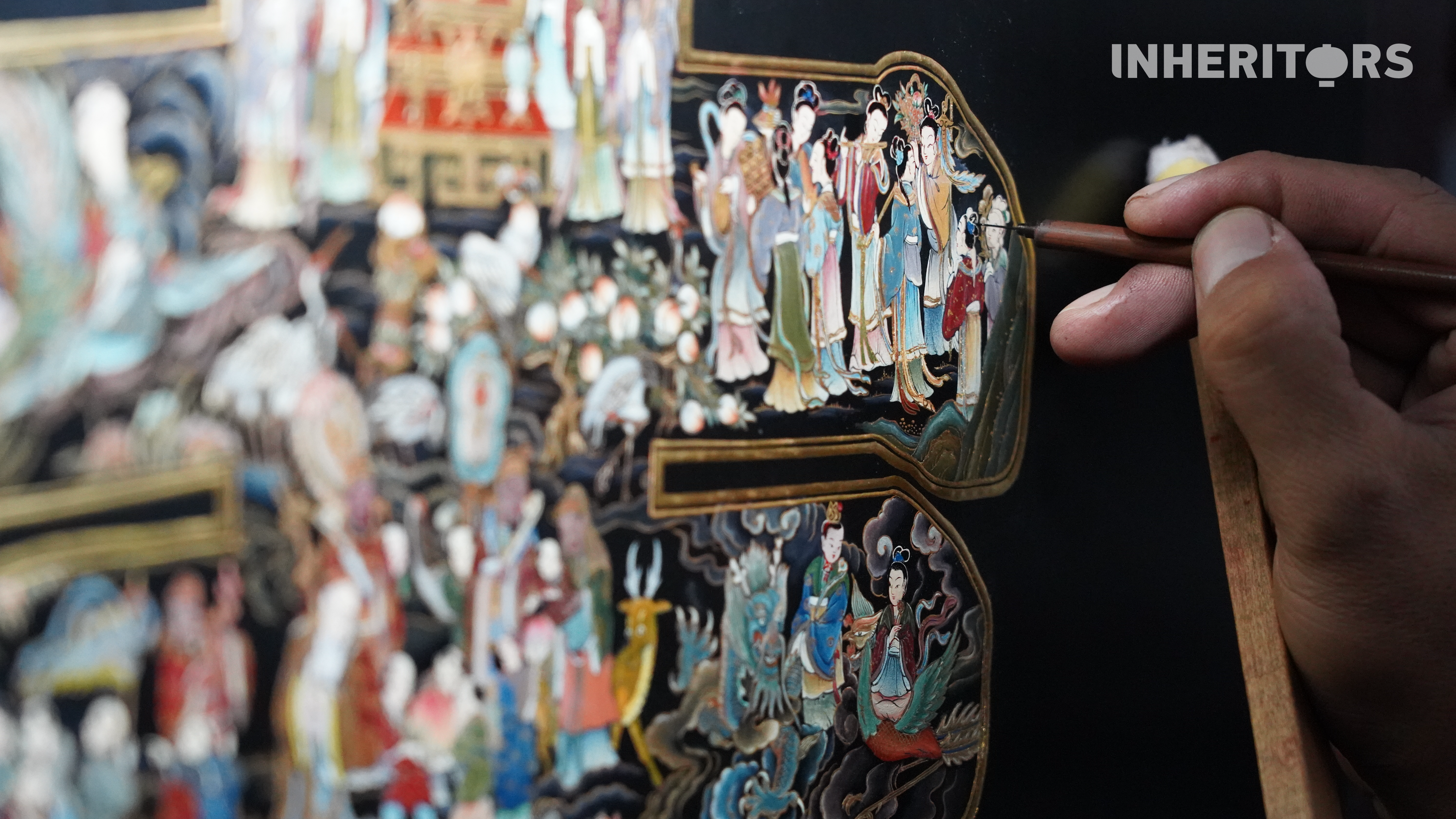 A view of Pingyao hand-polished lacquer art in Shanxi province. /CGTN