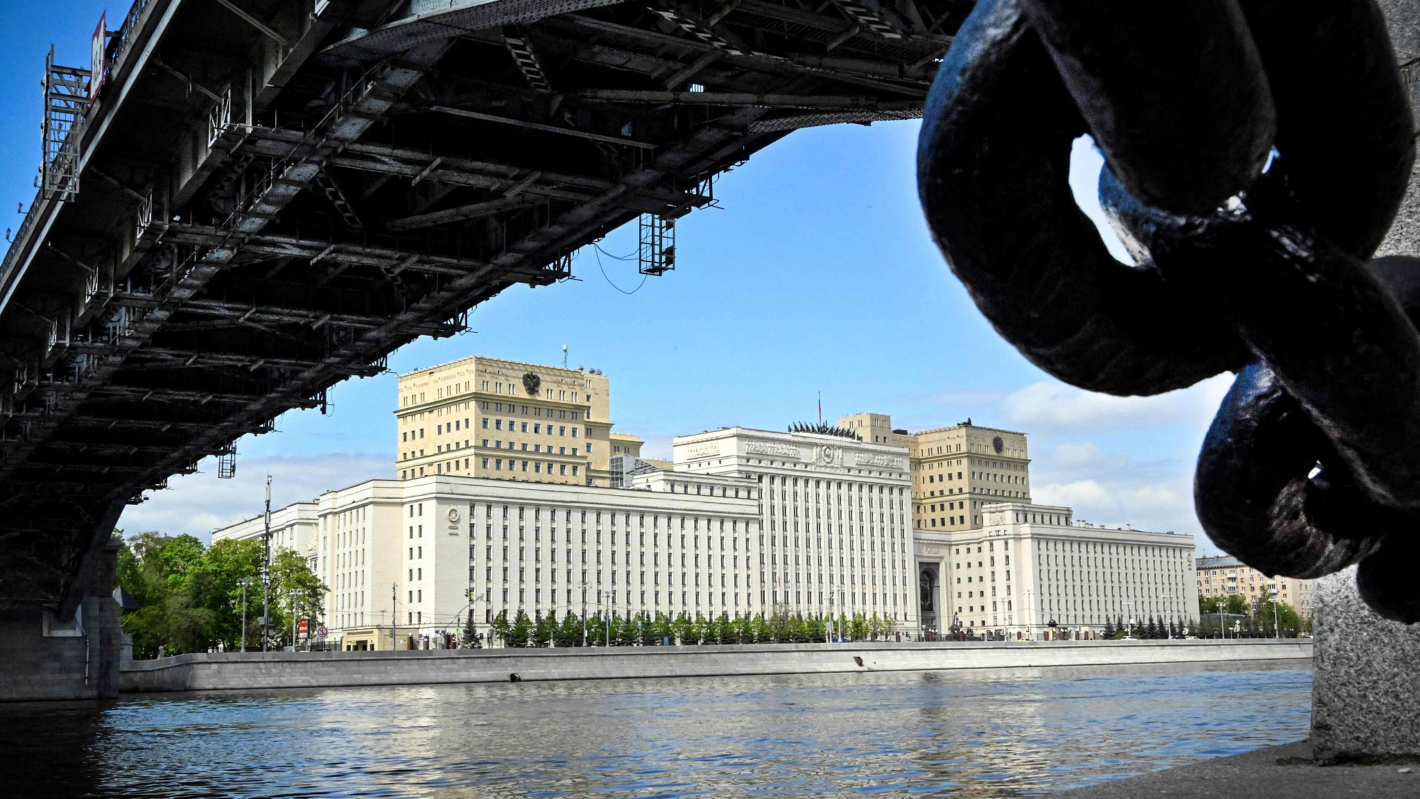 The building of the Ministry of Defense of Russia on the Moskva River embankment, Moscow, May 14, 2024. /CFP