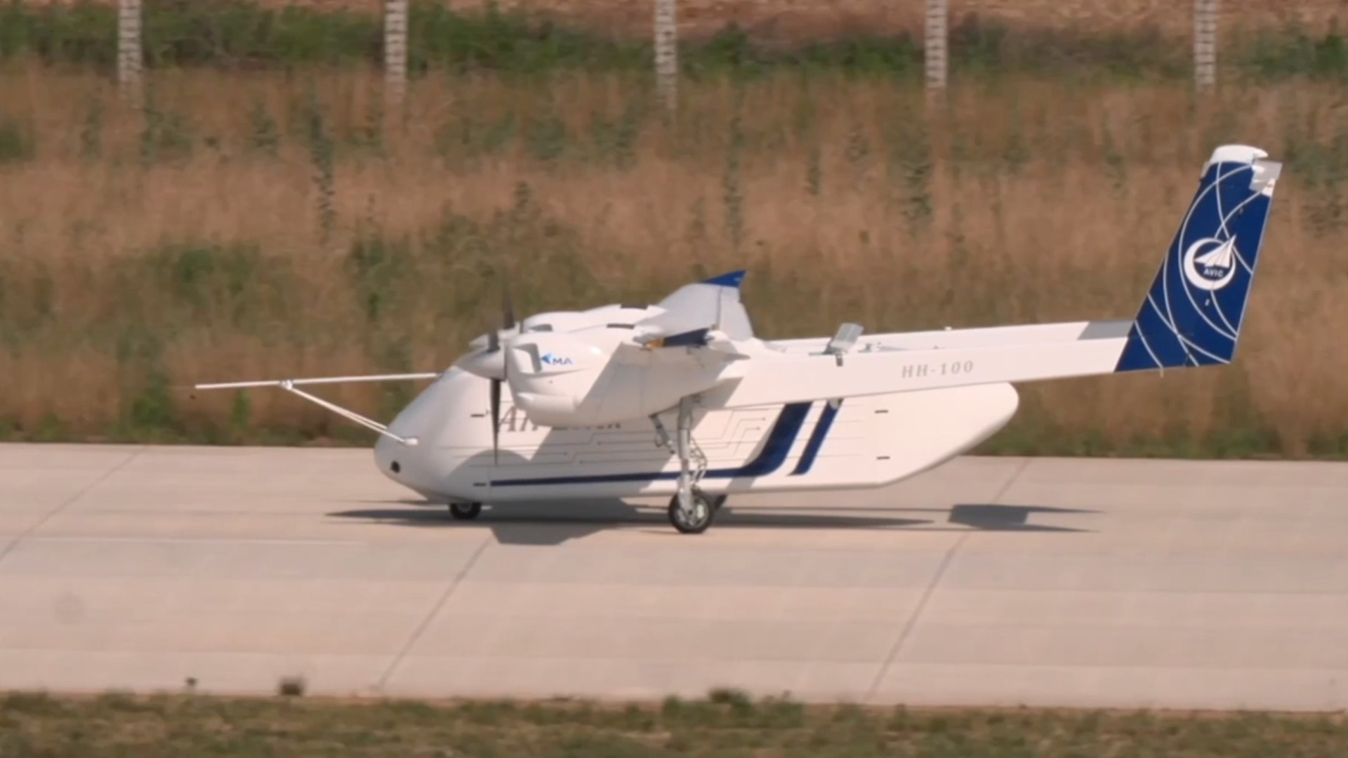 A HH-100 demonstrator is seen in northwest China's Shaanxi Province, June 12, 2024. /CMG