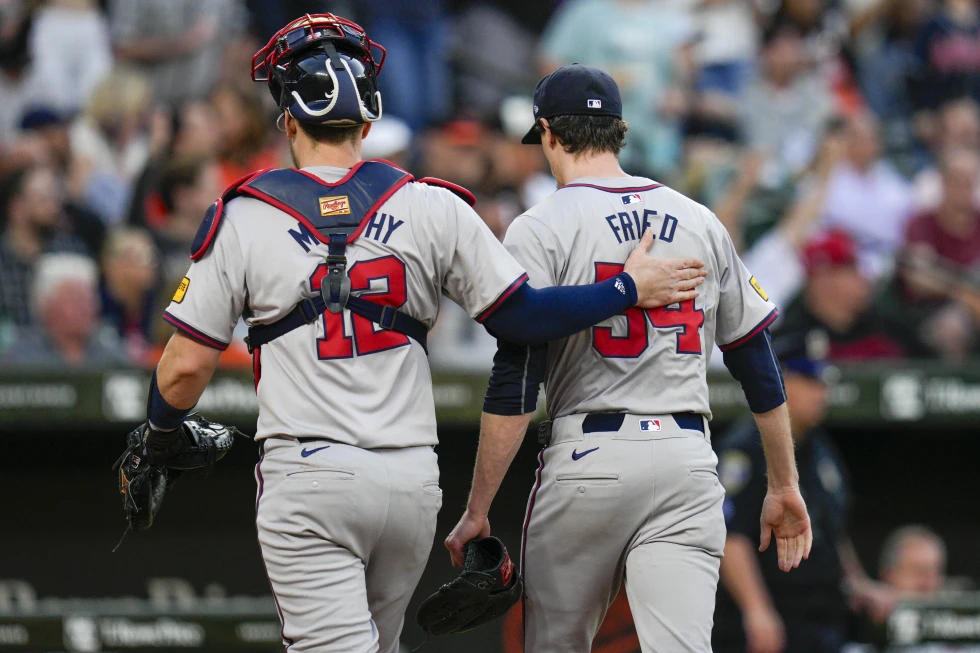 Players of the Atlanta Braves walk to the dugout after the fifth inning in the game agaisnt the Baltimore Orioles at Oriole Park at Camden Yards in Baltimore, Maryland, June 12, 2024. /AP