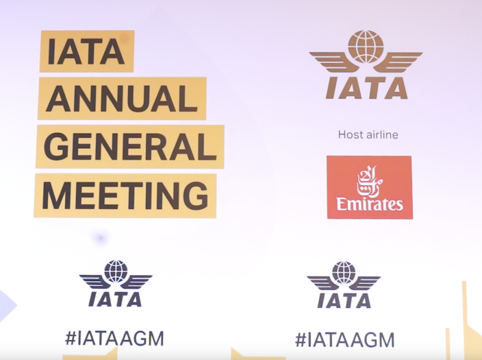 A poster of the 80th Annual General Meeting of the International Air Transport Association (IATA). /CMG