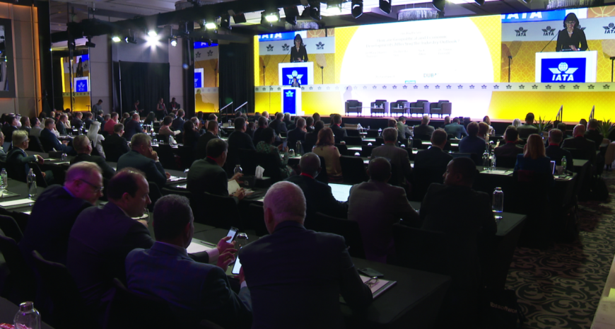 A photo taken at the 80th Annual General Meeting of the IATA. /CMG