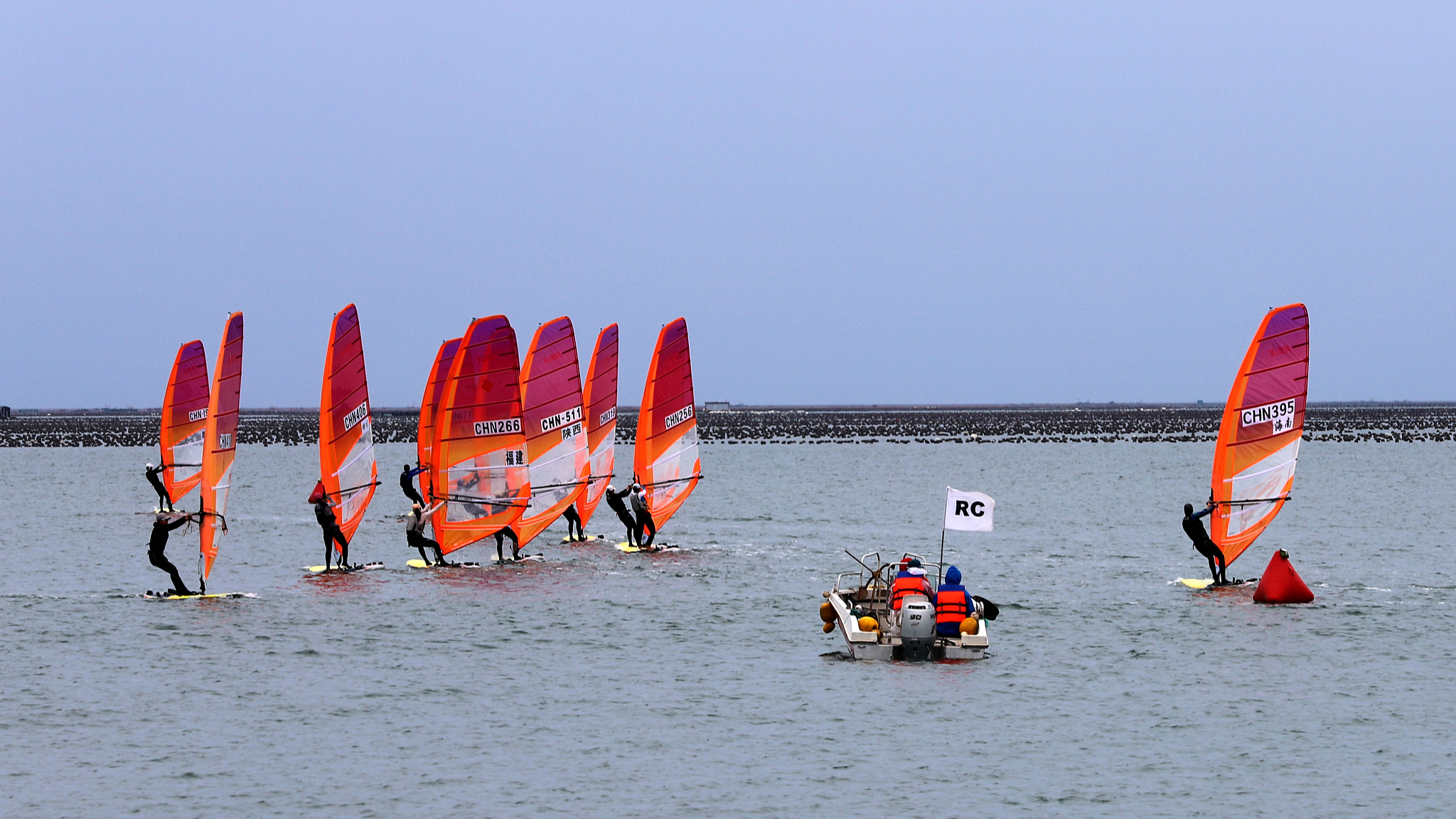 File photo of Chinese sailing team during training. /CFP