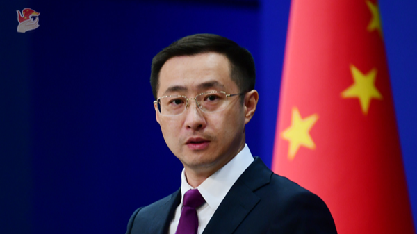 A file photo of Lin Jian, a spokesperson for the Chinese Ministry of Foreign Affairs, at a regular press briefing in Beijing, China. /Ministry of Foreign Affairs