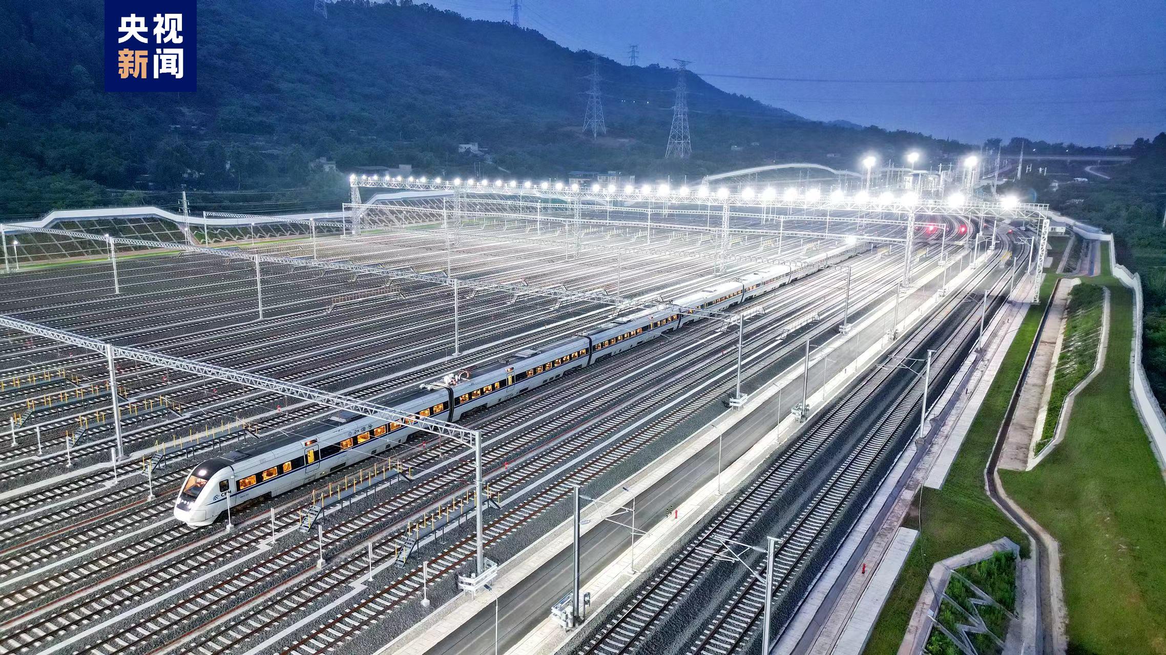 The Tianfu high-speed train maintenance base in Tianfu New Area of Chengdu City, southwest China's Sichuan Province, June 14, 2024. /CMG