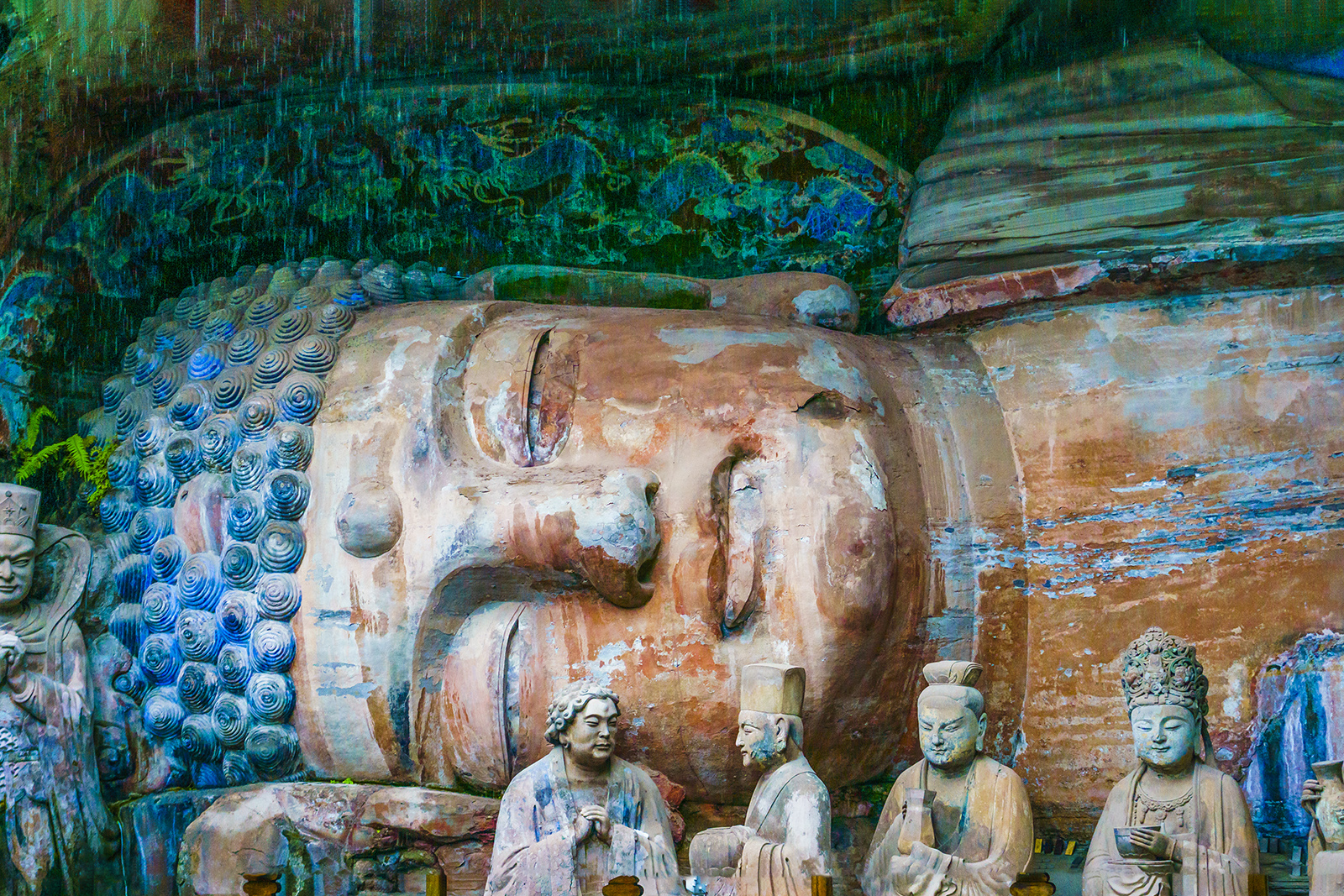 The remarkable statues at the Dazu Rock Carvings in Chongqing. /IC