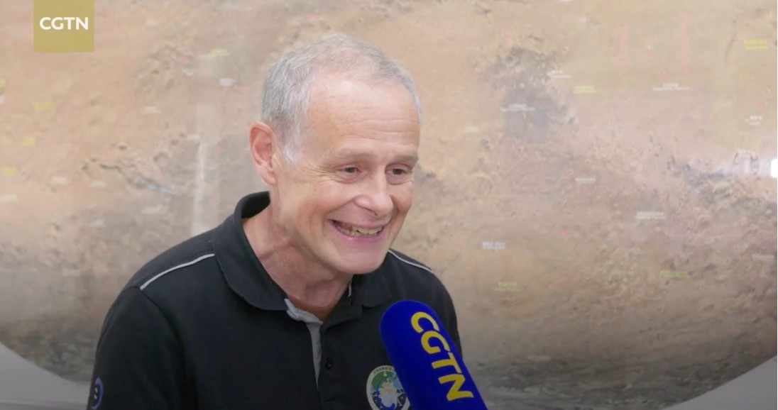 Sylvestre Maurice, a French astronomer from the University of Toulouse, talks with a CGTN reporter. /CGTN