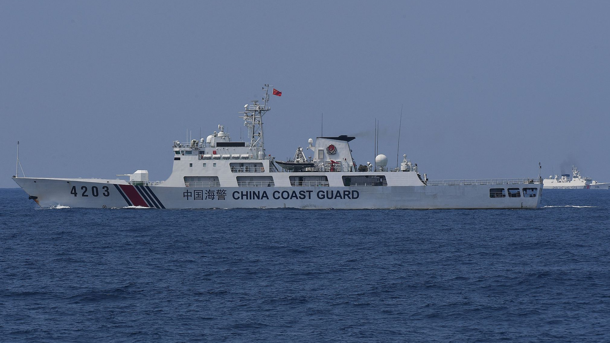 A Chinese Coast Guard ship sails in the South China Sea, May 16, 2024. /CFP