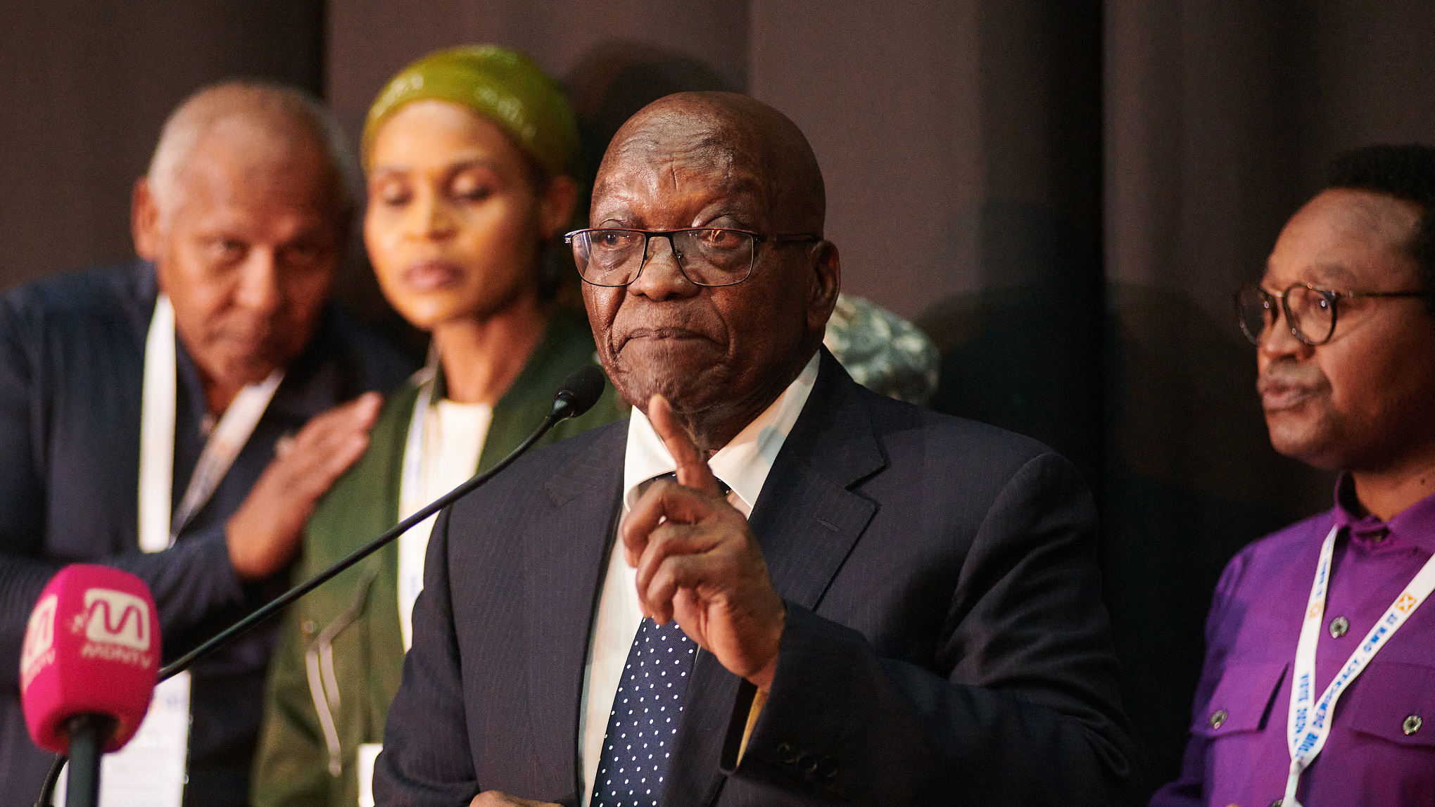 Jacob Zuma, former South African president and leader of the uMkhonto weSizwe party, during a news conference in Midrand, South Africa, June 1, 2024. /CFP