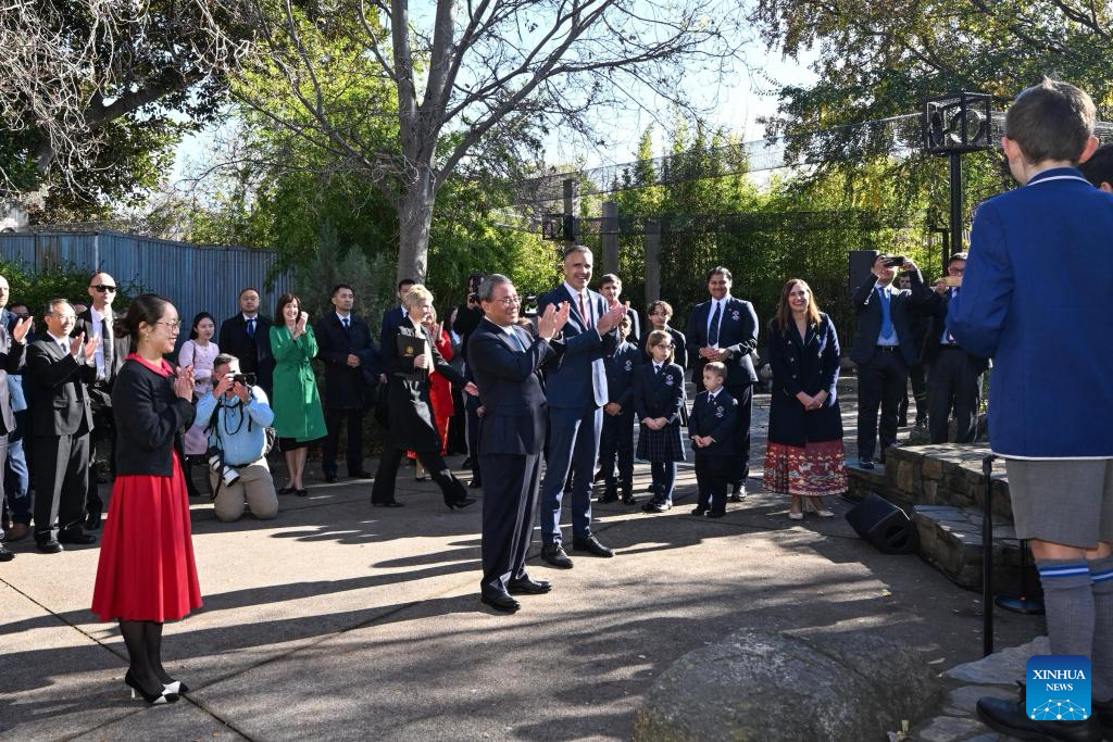 Chinese Premier Li Qiang pictured at Adelaide Zoo, Adelaide, Australia, June 16, 2024. /Xinhua