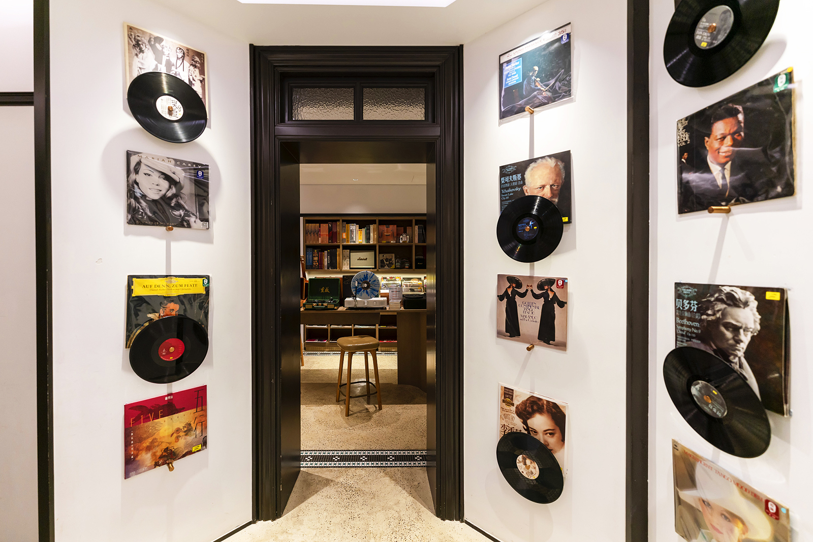 A view of a music-theme bookstore at the Blackstone Apartments in Shanghai /CFP