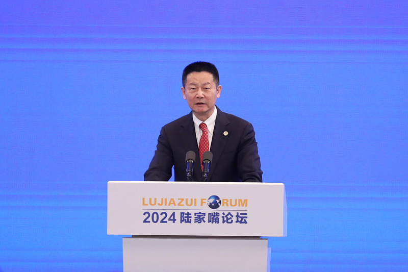 Wu Qing, chairman of the China Securities Regulatory Commission, during the Lujiazui Forum in Shanghai, China, on Wednesday, June 19, 2024. / CFP Photo