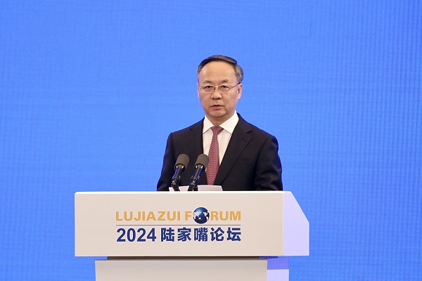 Li Yunze, head of National Financial Regulatory Administration, during the Lujiazui Forum in Shanghai, China, on Wednesday, June 19, 2024. / CFP Photo
